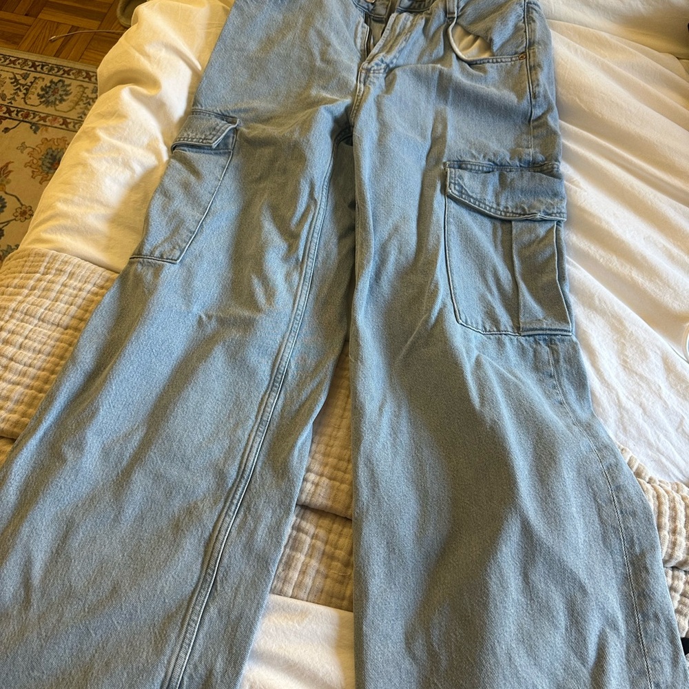 Casual Blue Cargo Pants